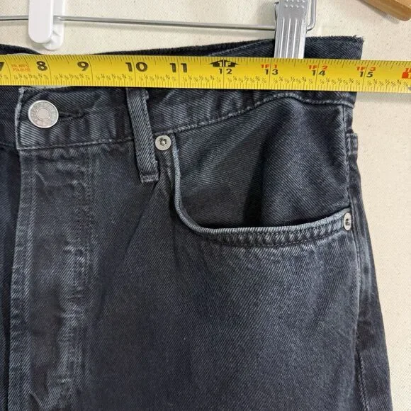 AGOLDE 90's High Rise Straight Black Jeans Womens Size 29 X 29 - Picture 4 of 12